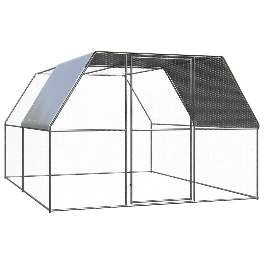 Outdoor Chicken Cage 9.8'x13.1'x6.6'Galvanized Steel