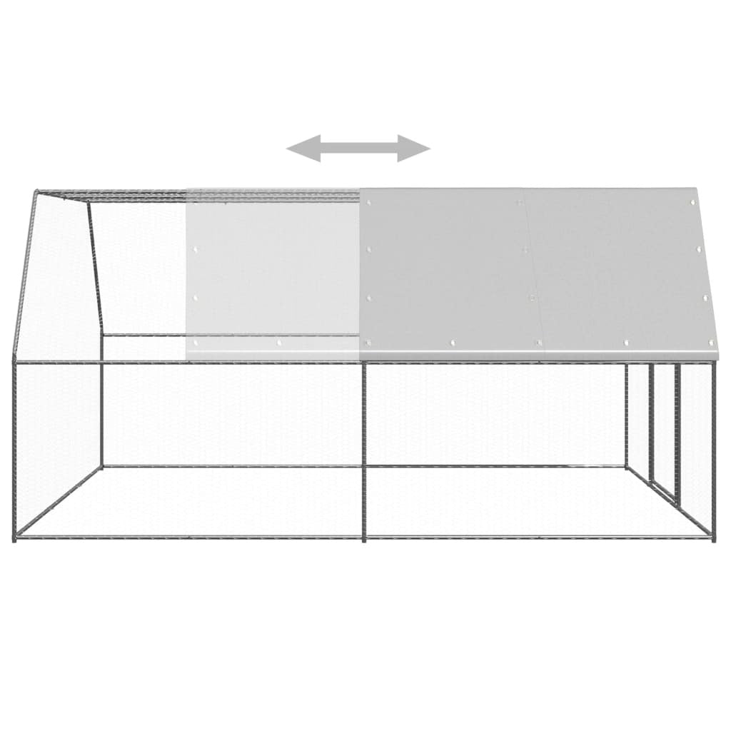Outdoor Chicken Cage 9.8'x13.1'x6.6'Galvanized Steel