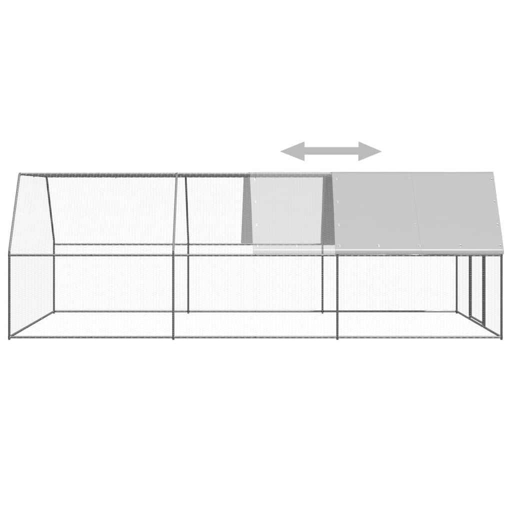 Outdoor Chicken Cage 9.8'x19.7'x6.6'Galvanized Steel