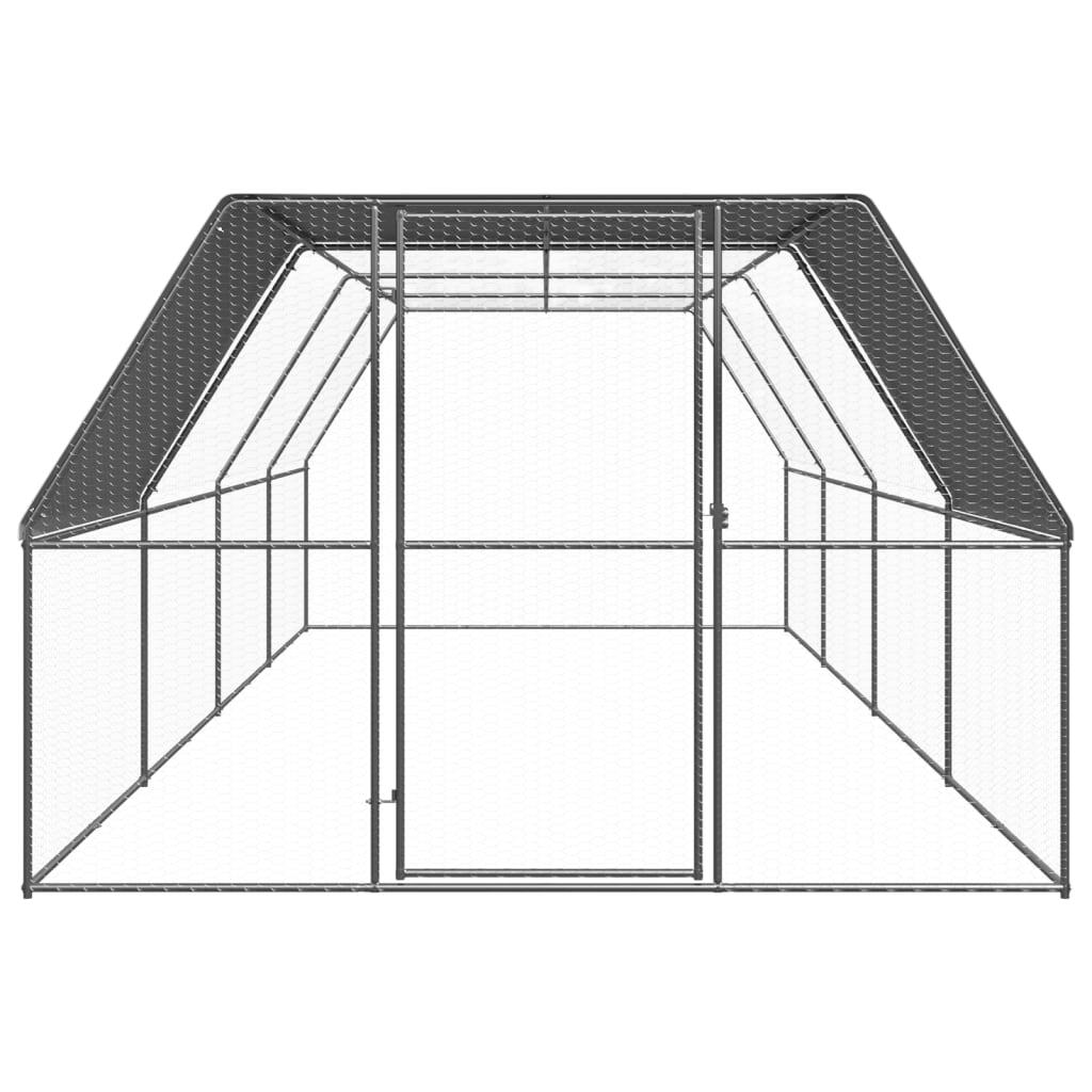 Outdoor Chicken Cage 9.8'x26.2'x6.6'Galvanized Steel