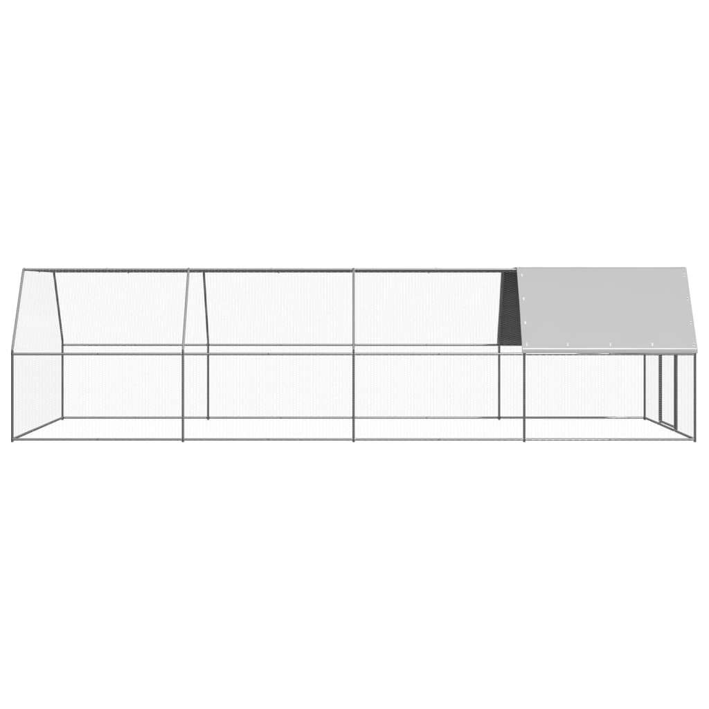 Outdoor Chicken Cage 9.8'x26.2'x6.6'Galvanized Steel