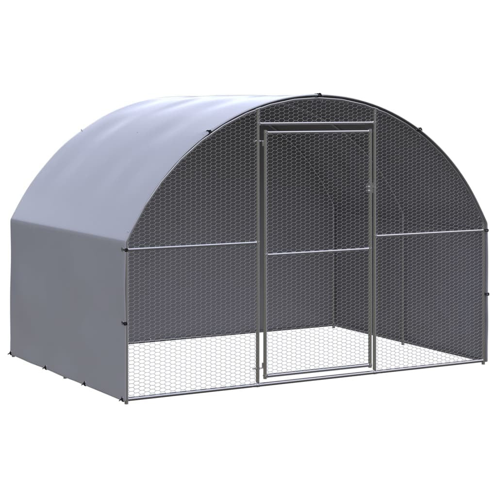 Outdoor Chicken Coop 9.8'x6.6'x6.6'Galvanized Steel