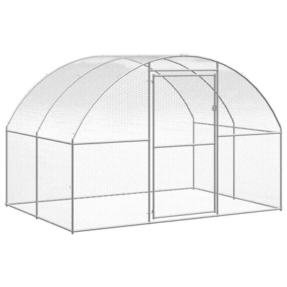 Outdoor Chicken Coop 9.8'x78.7'x6.6'Galvanized Steel