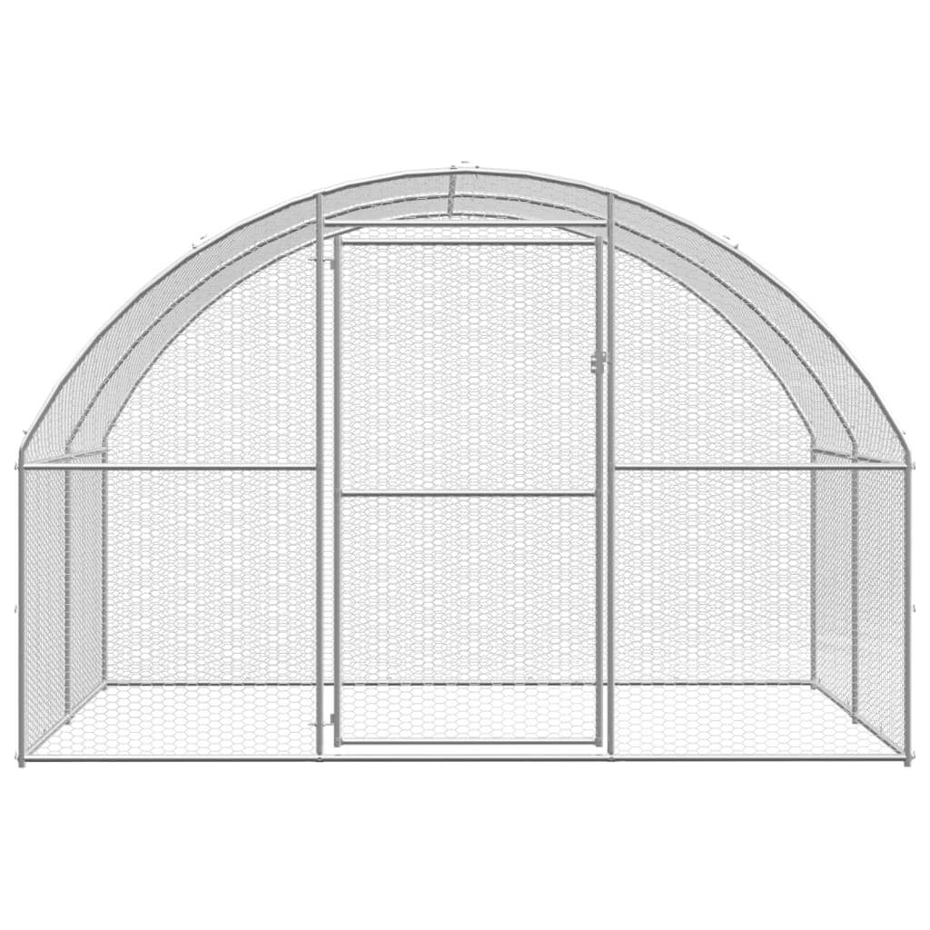 Outdoor Chicken Coop 9.8'x78.7'x6.6'Galvanized Steel