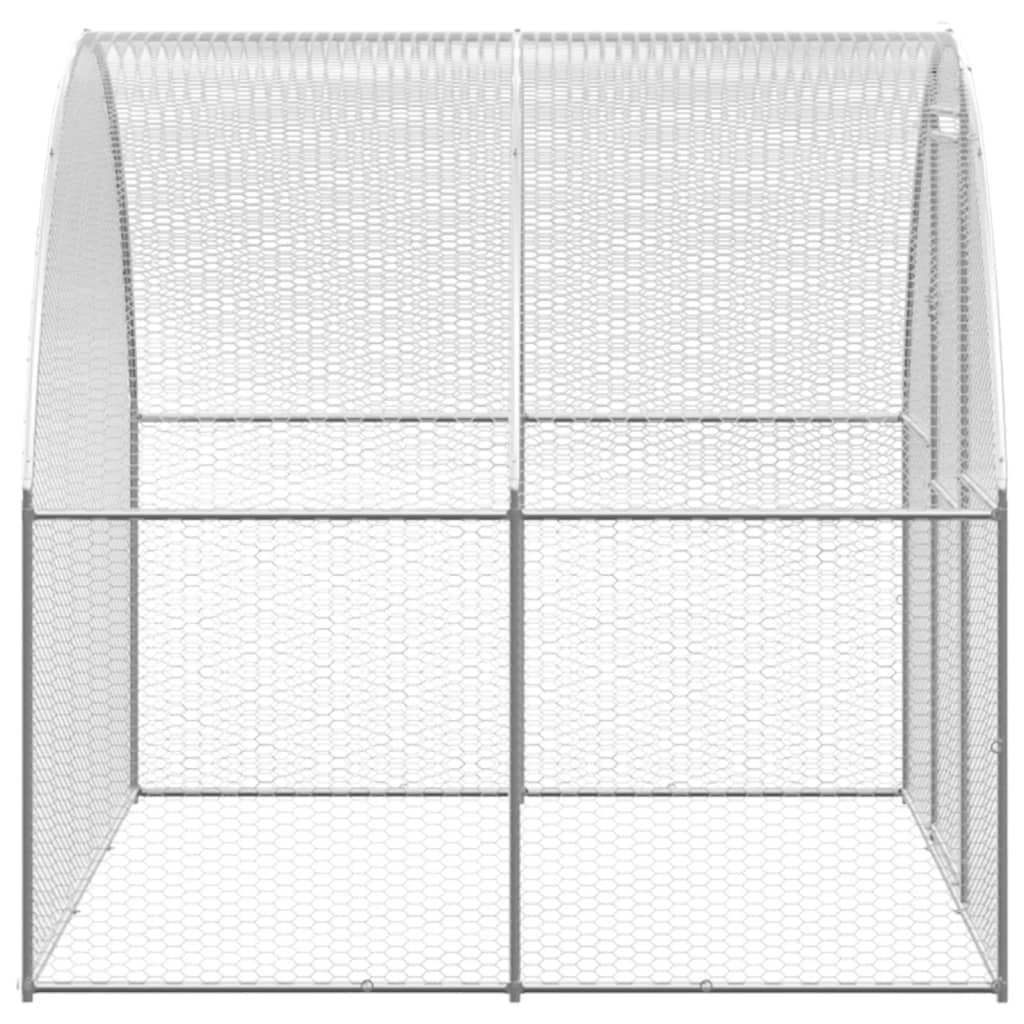 Outdoor Chicken Coop 9.8'x78.7'x6.6'Galvanized Steel