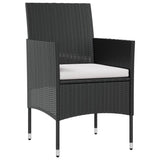 16 Piece Patio Lounge Set with Cushions Poly Rattan Black