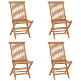 5 Piece Folding Patio Dining Set Solid Wood Teak