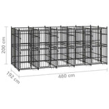 Outdoor Dog Kennel Steel 99.2 ft²