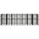 Outdoor Dog Kennel Steel 138.9 ft²