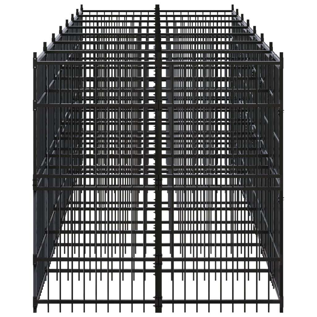 Outdoor Dog Kennel Steel 138.9 ft²