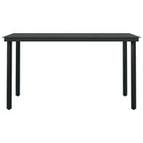7 Piece Patio Dining Set Black