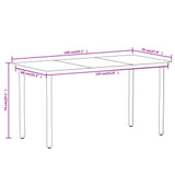 7 Piece Patio Dining Set Black