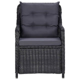 5 Piece Patio Dining Set Black