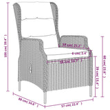 7 Piece Patio Dining Set Dark Gray