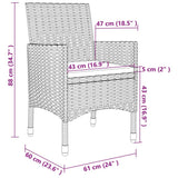 7 Piece Patio Dining Set with Cushions Poly Rattan and Glass