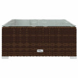 8 Piece Patio Lounge Set with Cushions Poly Rattan Brown