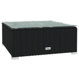 10 Piece Patio Lounge Set with Cushions Poly Rattan Black