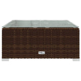 12 Piece Patio Lounge Set with Cushions Brown Poly Rattan
