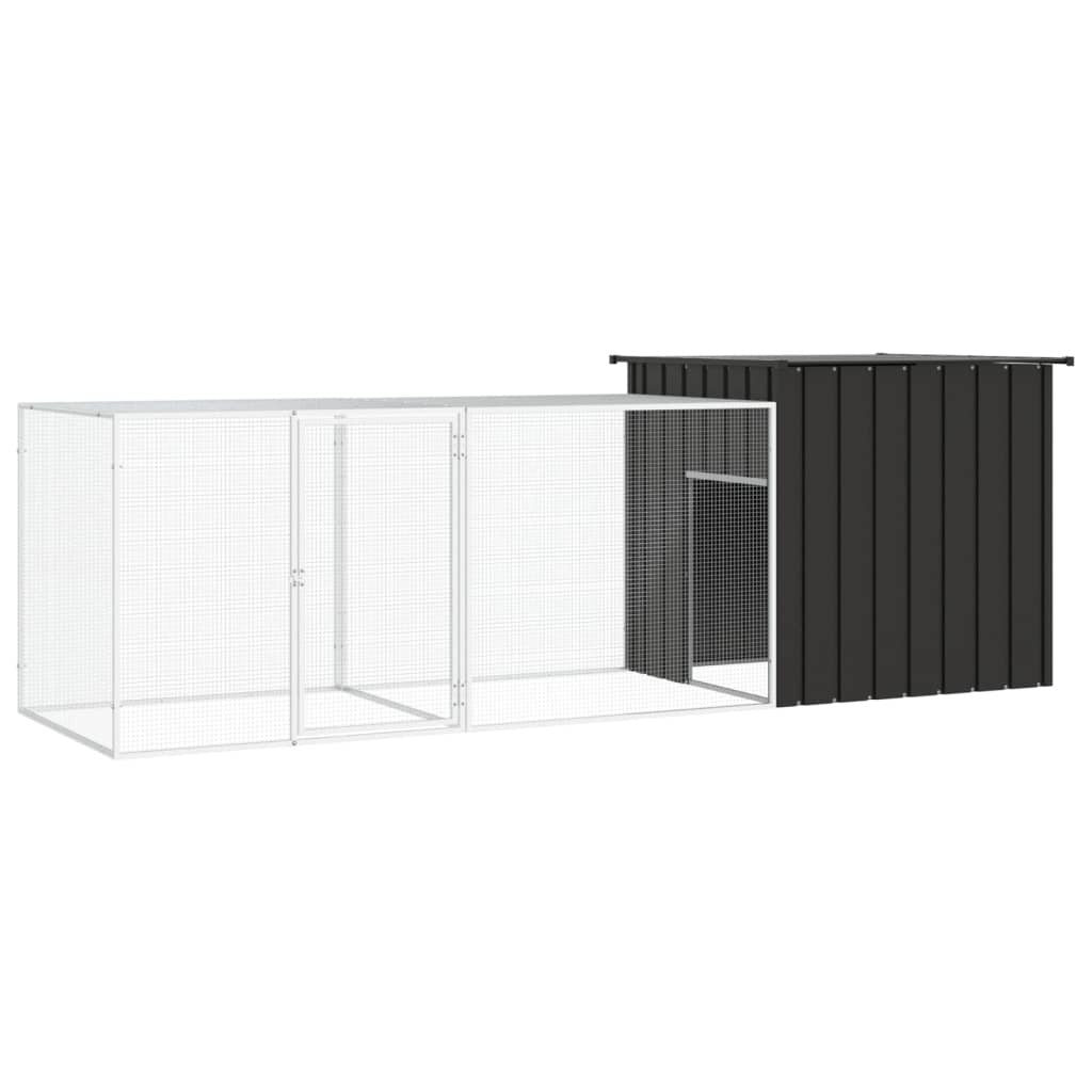 Chicken Cage Anthracite 118.1"x35.8"x39.4" Galvanized Steel