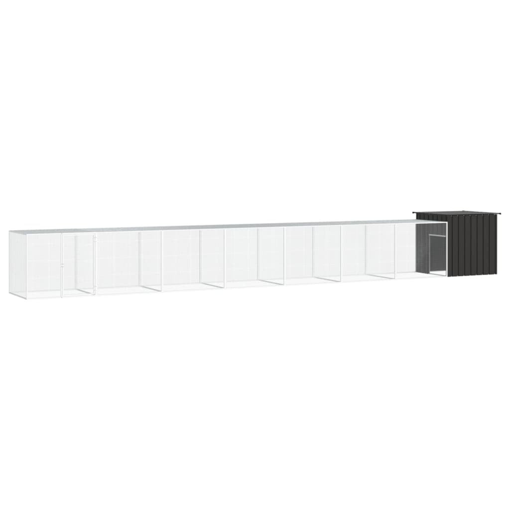 Chicken Cage Anthracite 315"x35.8"x39.4" Galvanized Steel