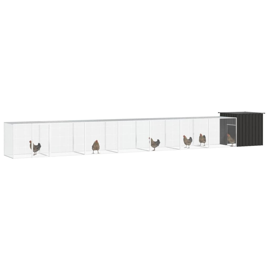 Chicken Cage Anthracite 315"x35.8"x39.4" Galvanized Steel