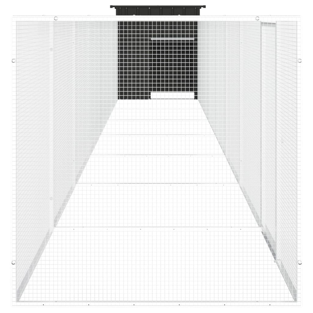 Chicken Cage Anthracite 315"x35.8"x39.4" Galvanized Steel