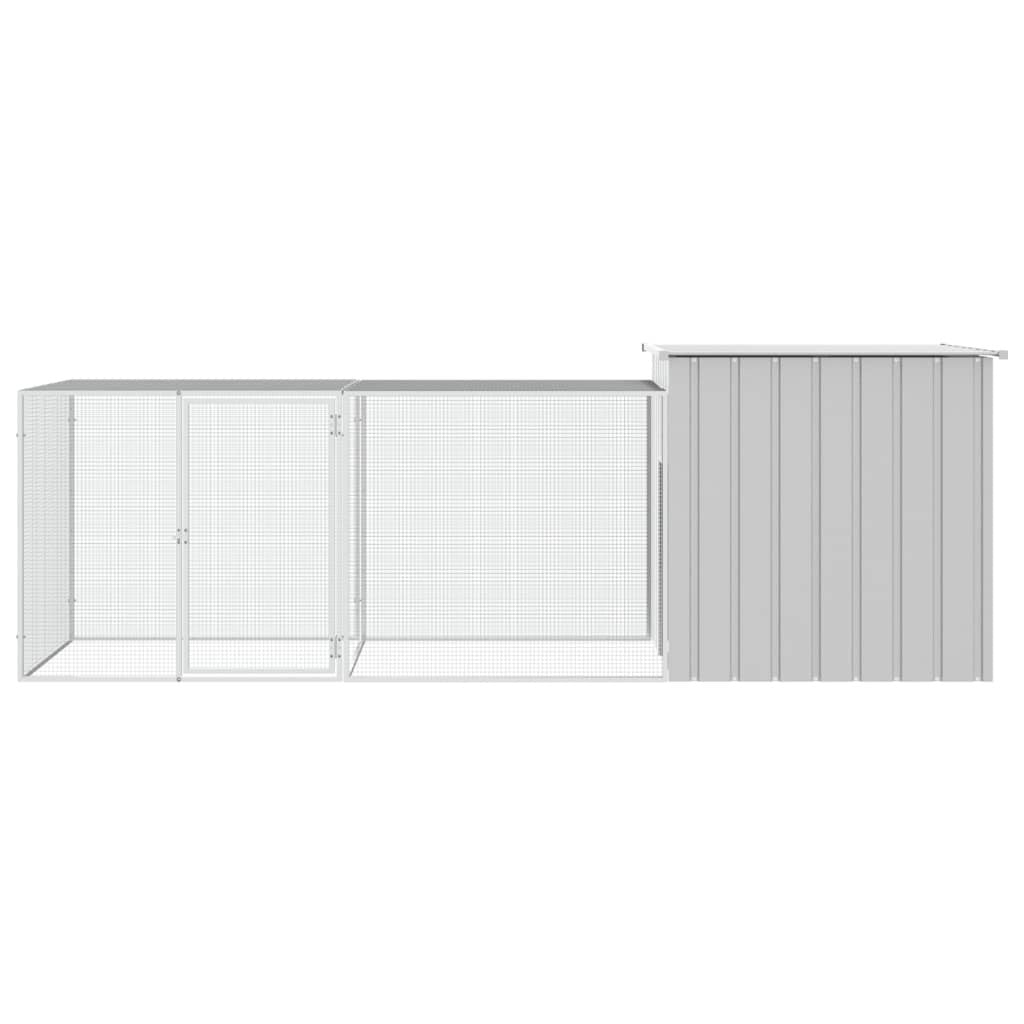 Chicken Cage Gray 118.1"x35.8"x39.4" Galvanized Steel