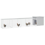 Chicken Cage Gray 196.9"x35.8"x39.4" Galvanized Steel