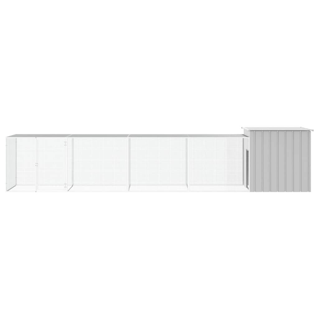 Chicken Cage Gray 196.9"x35.8"x39.4" Galvanized Steel