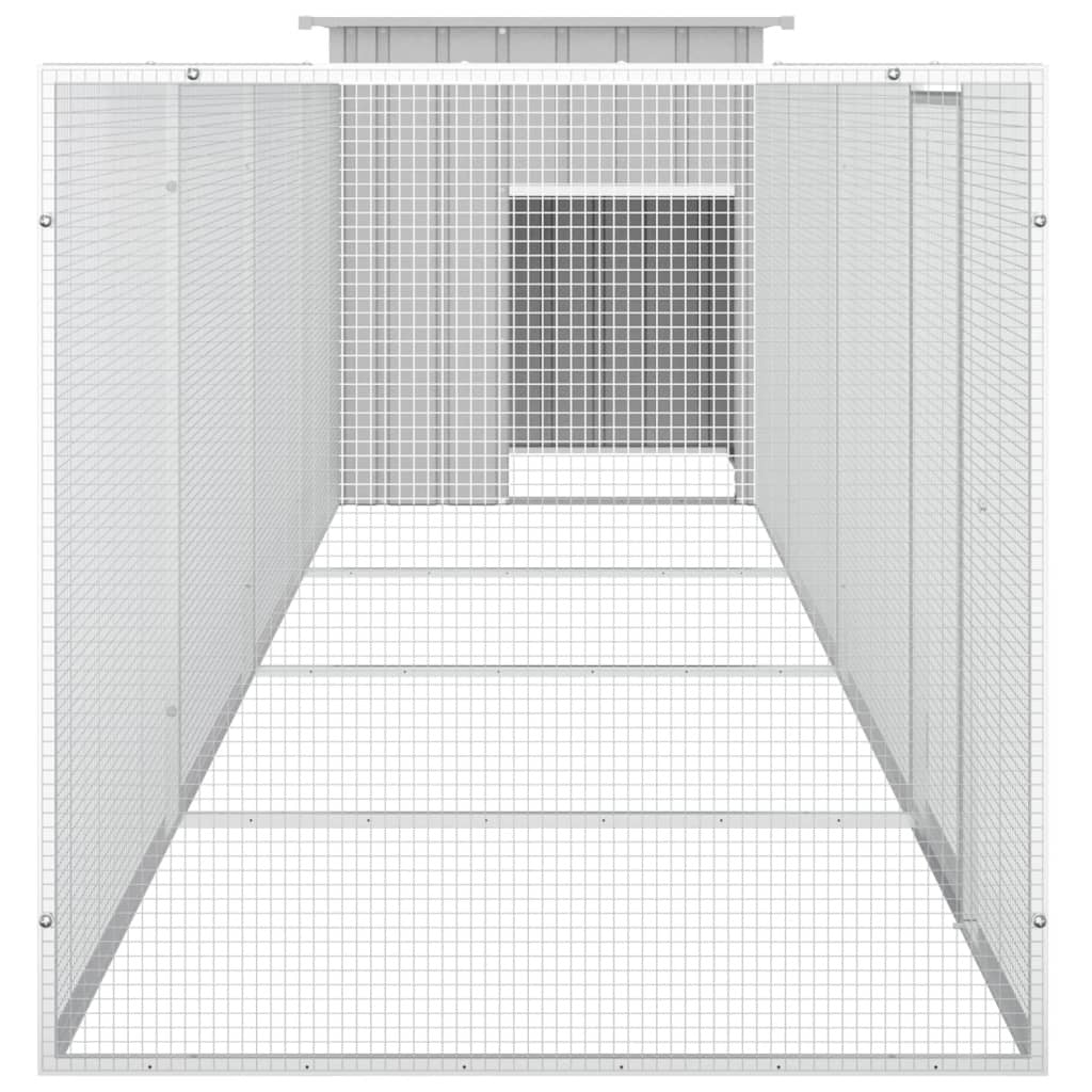 Chicken Cage Gray 196.9"x35.8"x39.4" Galvanized Steel