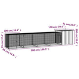 Chicken Cage Gray 196.9"x35.8"x39.4" Galvanized Steel
