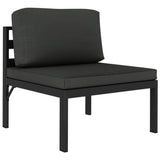 7 Piece Patio Lounge Set with Cushions Aluminum Anthracite