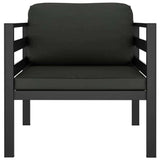 7 Piece Patio Lounge Set with Cushions Aluminum Anthracite