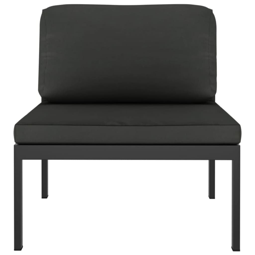 8 Piece Patio Lounge Set with Cushions Aluminum Anthracite