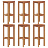 7 Piece Patio Bar Set Solid Wood Acacia