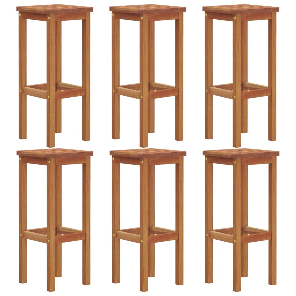 7 Piece Patio Bar Set Solid Wood Acacia