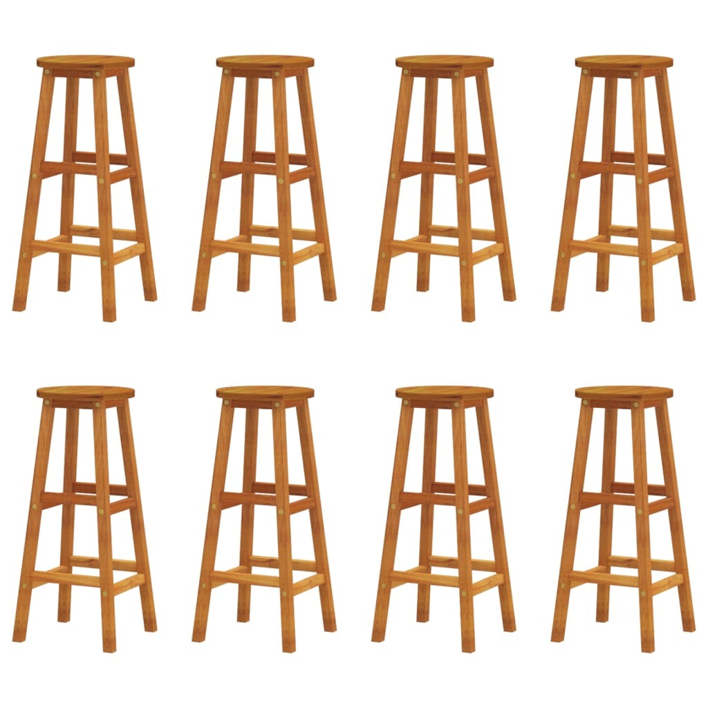 9 Piece Patio Bar Set Solid Wood Acacia