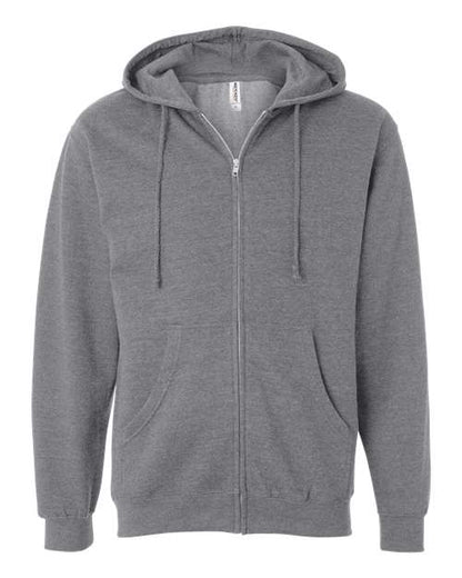 Unisex Midweight Full-Zip Hooded Sweatshirt - 1829