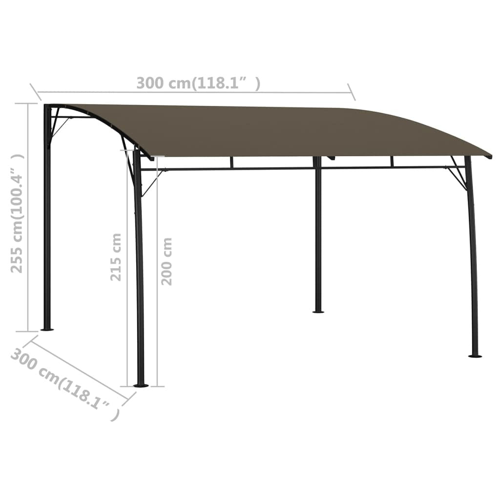 Garden Sunshade Awning 9.8'x9.8'x8.4'Taupe