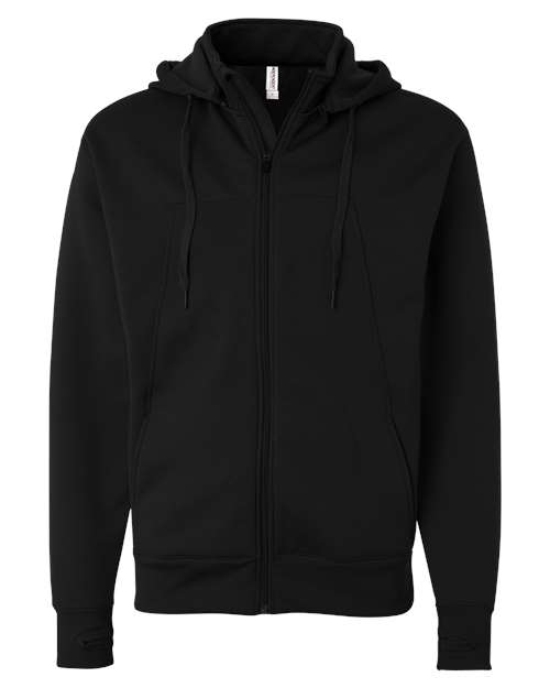 Unisex Poly-Tech Full-Zip Hooded Sweatshirt - 1831
