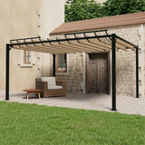 Gazebo with Louvered Roof 9.8'x13.1'Taupe Fabric and Aluminum