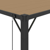 Gazebo with Louvered Roof 9.8'x13.1'Taupe Fabric and Aluminum