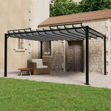 Gazebo with Louvered Roof 9.8'x13.1'Anthracite Fabric and Aluminum