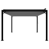Gazebo with Louvered Roof 9.8'x13.1'Anthracite Fabric and Aluminum