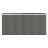 Garden Shed Light Gray 75.6"x173.2"x87.8" Galvanized Steel