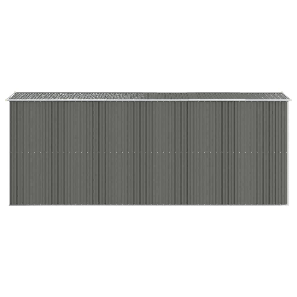 Garden Shed Light Gray 75.6"x205.9"x87.8" Galvanized Steel