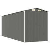 Garden Shed Light Gray 75.6"x205.9"x87.8" Galvanized Steel