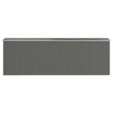 Garden Shed Light Gray 75.6"x238.6"x87.8" Galvanized Steel
