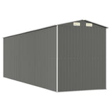 Garden Shed Light Gray 75.6"x238.6"x87.8" Galvanized Steel