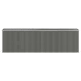 Garden Shed Light Gray 75.6"x271.3"x87.8" Galvanized Steel